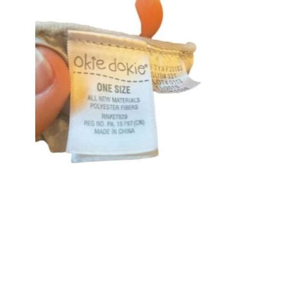 Okie Dokie Elephant Lovey Blankie Baby Blanket Plush 15” X 15” Yellow Gray - Picture 6 of 6